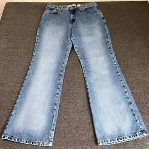 Vintage Express Bleus Flare Jeans Women 13/14R Blue Denim Pockets Light Wash